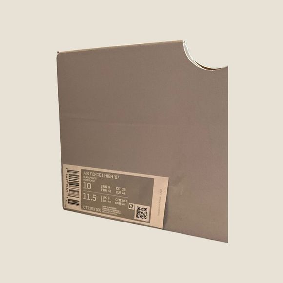 Nike Air Force 1 '07 Hi Black/White Size 10 - Picture 5 of 5